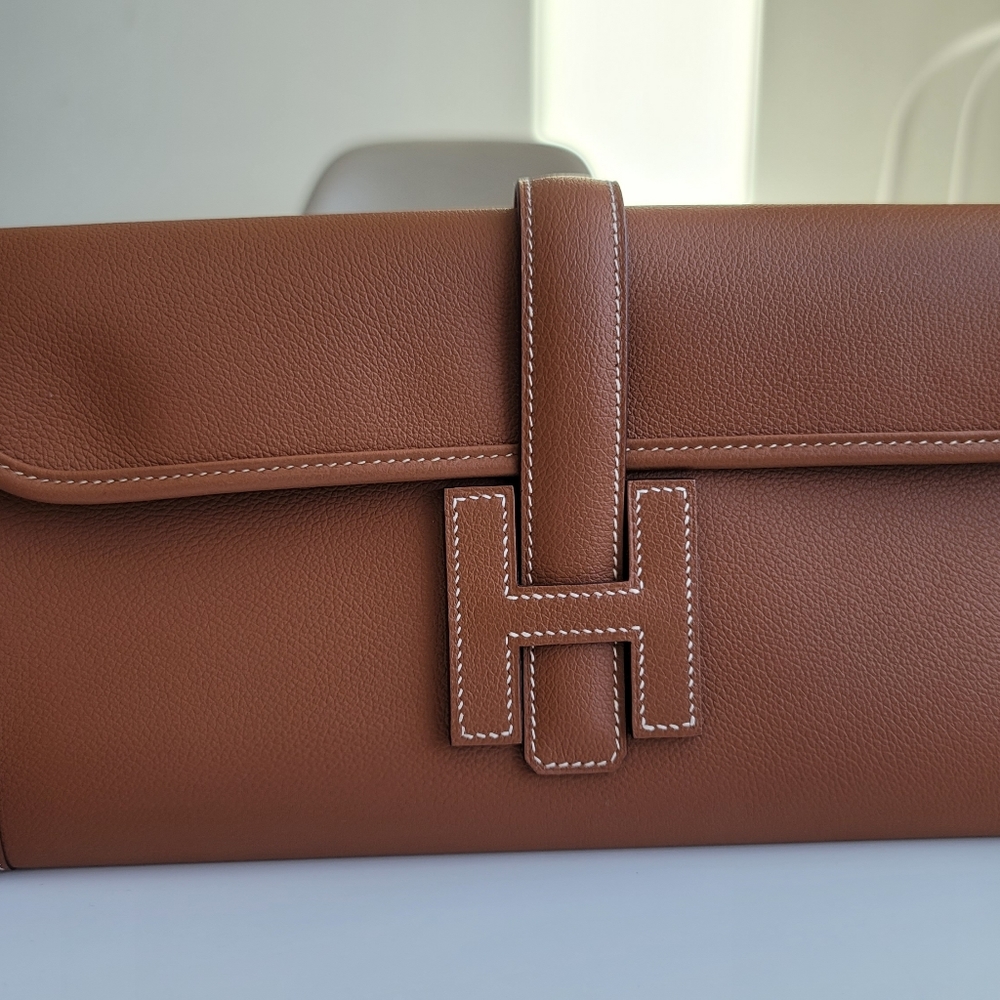 Hermes Gold Jige Elan 29 Like New